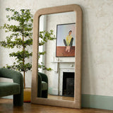 Heidi 43"X78" Upholstered Oversized Floor Mirror - Honey