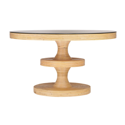 Apollonia 51" Natural Rattan Round Dining Table