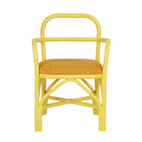 Ginny Rattan Dining Chair - Yellow