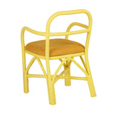 Ginny Rattan Dining Chair - Yellow