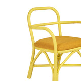 Ginny Rattan Dining Chair - Yellow