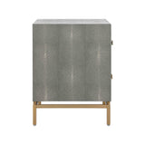 Pesce 25" Faux Shagreen 2-Drawer Nightstand - Grey