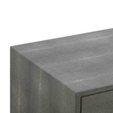 Pesce 25" Faux Shagreen 2-Drawer Nightstand - Grey