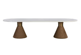 Rishi 120" Rope Oval Dining Table - White
