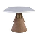 Rishi 120" Rope Oval Dining Table - White