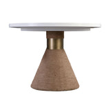 Rishi 120" Rope Oval Dining Table - White
