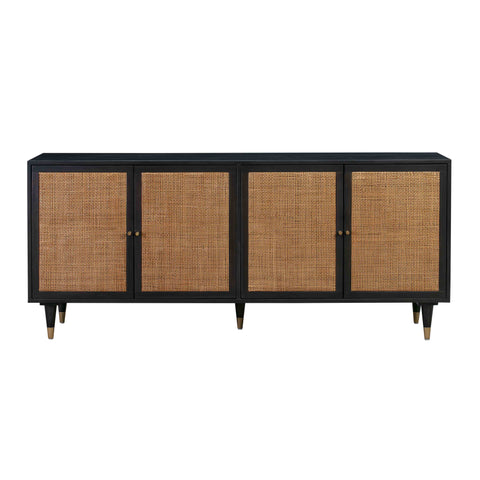 Sierra 72" Cane Sideboard - Black
