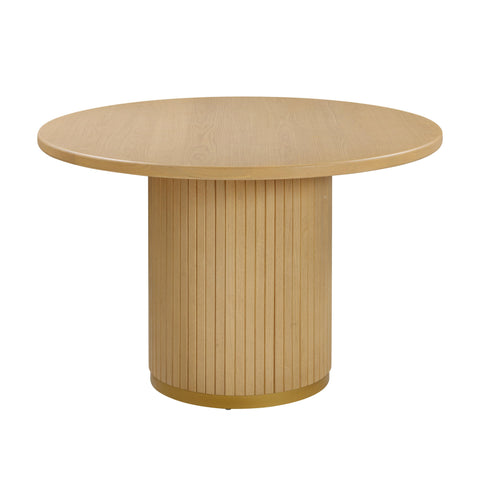 Chelsea 47" Oak Wood Round Dining Table - Natural