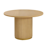 Chelsea 47" Oak Wood Round Dining Table - Natural