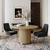 Chelsea 47" Oak Wood Round Dining Table - Natural