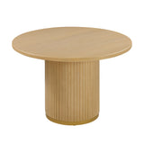 Chelsea 47" Oak Wood Round Dining Table - Natural
