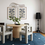 Chelsea 47" Oak Wood Round Dining Table - Natural