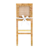 Amara Woven Rattan Performance Fabric Stool - Bar Height