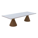 Rishi 120" Rope Rectangular Dining Table - Natural/White