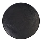 Elika 59" Faux Plaster Indoor / Outdoor Round Dining Table - Black