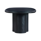 Elika 80" Faux Plaster Indoor / Outdoor Oval Dining Table - Black