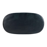 Elika 80" Faux Plaster Indoor / Outdoor Oval Dining Table - Black