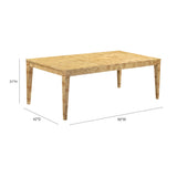 Brandyss 90" Natural Burl Rectangular Dining Table