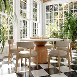 Nikita Performance Vegan Leather Dining Chair - Taupe