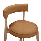 Nikita Performance Vegan Leather Dining Chair - Brown