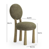 Sulley Performance Basketweave Dining Chair - Olive Green