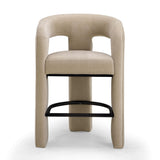 Malone Performance Chenille Stool - Taupe / Counter Height