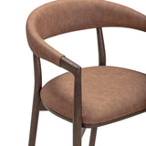Vina Performance Vegan Leather Dining Chair - Brown