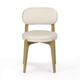 Carnation Cream Performance Vegan Leather Dining Chair