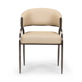 Tatum Performance Vegan Leather Dining Chair - Taupe