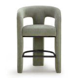Malone Performance Chenille Stool - Green / Counter Height