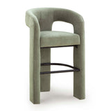 Malone Performance Chenille Stool - Green / Bar Height