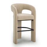 Malone Performance Chenille Stool - Taupe / Bar Height