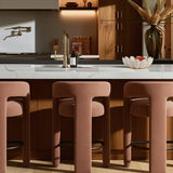 Malone Performance Chenille Stool - Rust / Bar Height
