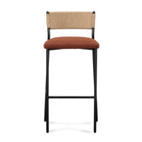 Celine Boucle Bar And Counter Stool - Maroon / Bar Height