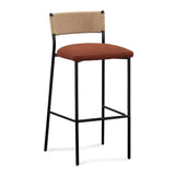 Celine Boucle Bar And Counter Stool - Maroon / Bar Height