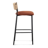 Celine Boucle Bar And Counter Stool - Maroon / Bar Height