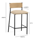 Celine Boucle Bar And Counter Stool - Tan / Bar Height