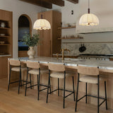 Celine Boucle Bar And Counter Stool - Tan / Bar Height