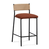 Celine Boucle Bar And Counter Stool - Maroon / Counter Height