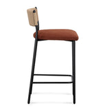 Celine Boucle Bar And Counter Stool - Maroon / Counter Height