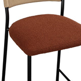 Celine Boucle Bar And Counter Stool - Maroon / Counter Height