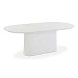 Nara 84" Pure White Indoor/Outdoor Concrete Dining Table