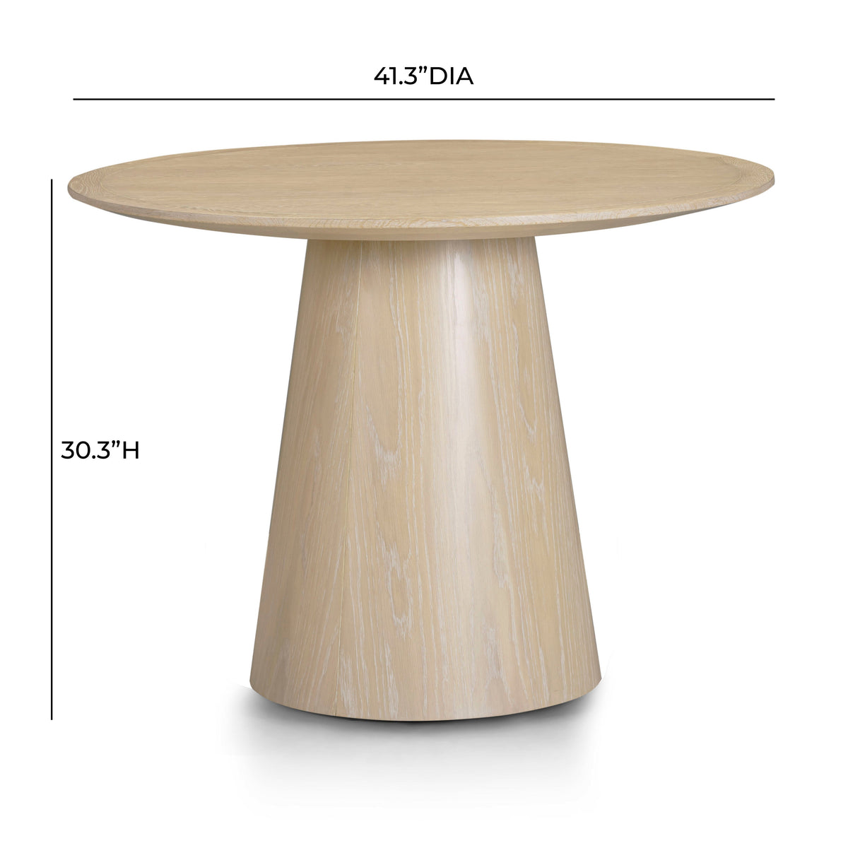 Sahara Round Oak Dining Table (41"-60") - Natural / 41"