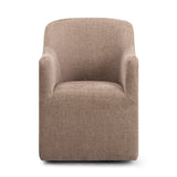 Helena Tall Textured Weave Performance Fabric Dining Chair - Chocolate Brown