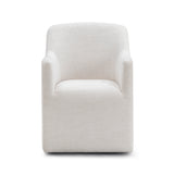 Helena Tall Textured Weave Performance Fabric Dining Chair - Off-White