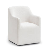 Helena Tall Textured Weave Performance Fabric Dining Chair - Off-White