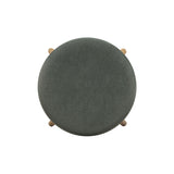Oodle Performance Vegan Mohair Bar and Counter Stool - Green / Natural Ash / Counter Height