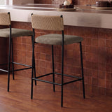 Celine Boucle Bar And Counter Stool - Brown / Counter Height