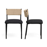 Celine Performance Boucle Dining Chair - Set of 2 - Black