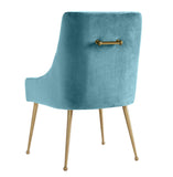 Beatrix Performance Velvet Dining Chair - Sea Blue